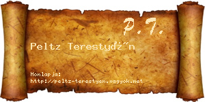 Peltz Terestyén névjegykártya